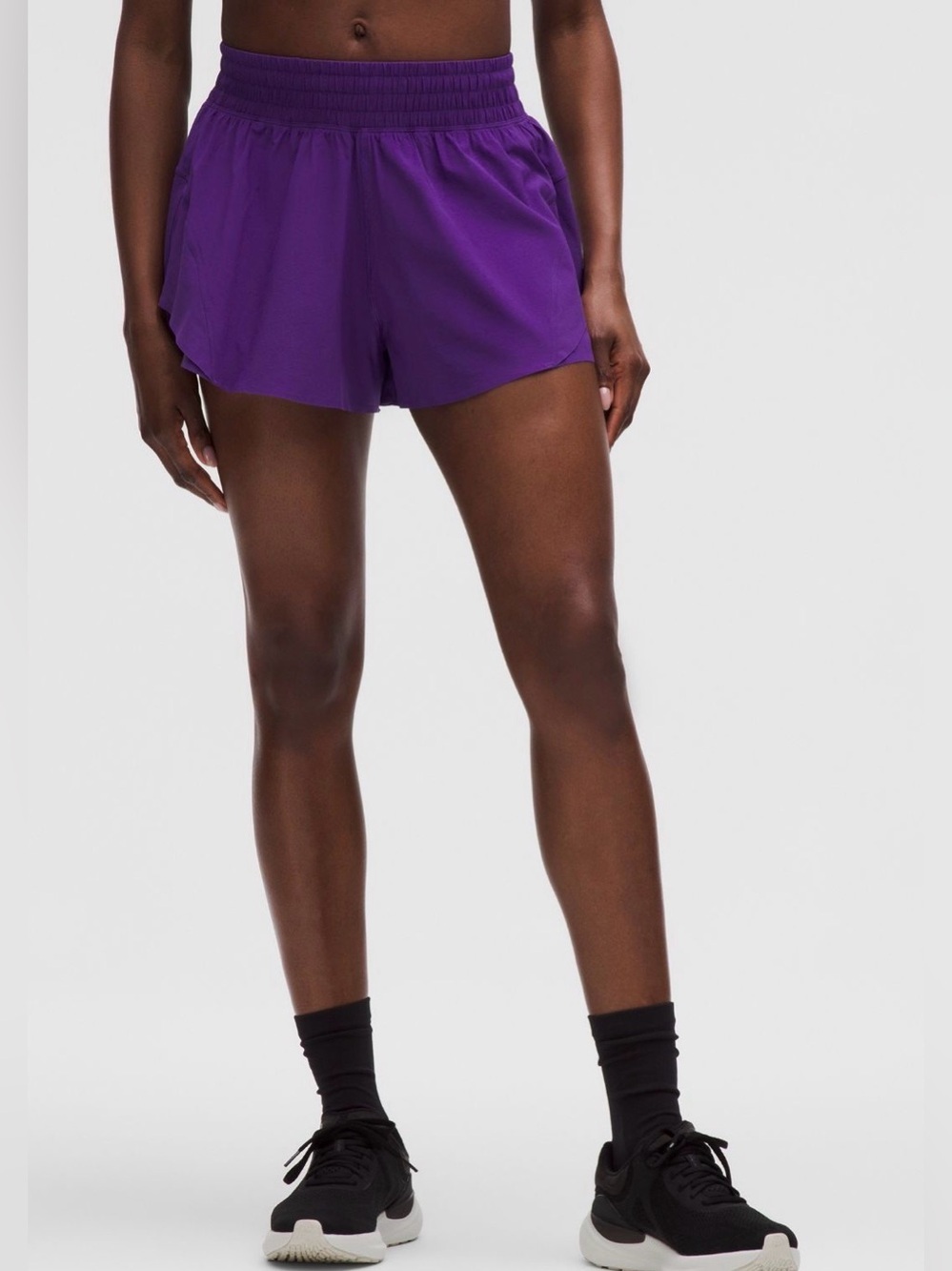 LULULEMON Shake It Out Running Split Shorts Liner SOLD OUT XXS Deep Purple NWT